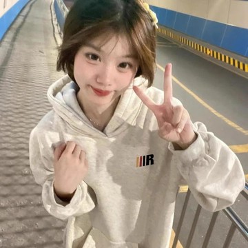 P3-【免費參觀】連帽外套 秋冬外套 外套女 100%純棉美式潮牌連帽加厚衛衣女秋冬新款加絨慵懶風外套情侶上衣