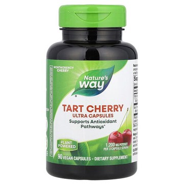 Nature's Way, 酸櫻桃，超級膠囊，90 粒全素膠囊（每粒膠囊 400 毫克）