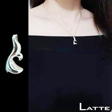LATTE 豚旋 925純銀墬飾項鍊(MIT)