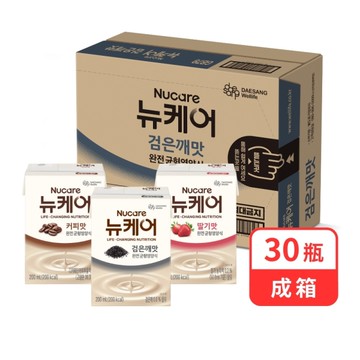 【同口味一箱送3罐/三箱送１箱】NUCARE 可倍力 營養飲-咖啡/草莓/黑芝麻 (200ml/30瓶/箱)【杏一】