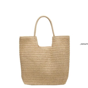 手提包 夏季草編包包百搭新款單肩手工編織大容量托特沙灘