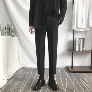 160XS碼垂墜西裝褲155矮個子青年免燙九分西褲26碼27碼直筒休閑褲