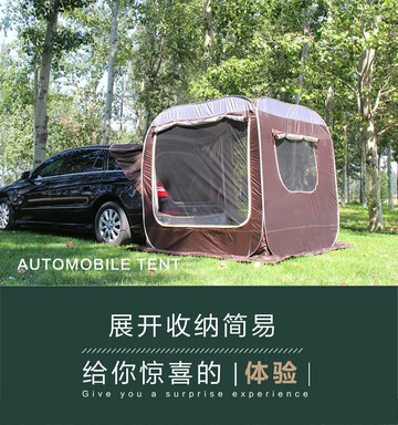 自駕遊露營帳篷野營車尾延申帳篷車邊自動帳篷免搭建速開遮陽棚 森馬先生旗艦店