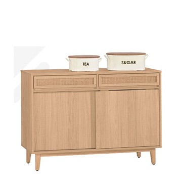 AS DESIGN 雅司家具-茄壽郎藤編4尺餐櫃下座-121*40*86cm