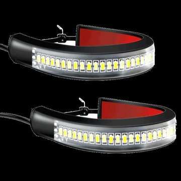 12v行車燈流水轉向燈36LED汽車摩托車燈條白黃燈條信號指示燈條🛒免運