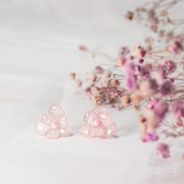 真花寶石 / 耳環 / 蝶影 (可改耳夾)
