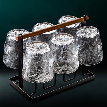 高級感洋酒杯玻璃水晶酒杯威士忌杯子套裝創意啤酒杯輕奢高檔家用