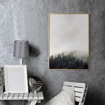 濃霧森林-畫/民宿/旅店/空間設計/情境佈置/沙發背景/藝廊牆/掛畫