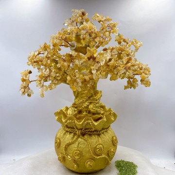 SWEET HEART 特大款 代代有財 進寶蟾蜍 黃水晶樹 黃金袋 造型財寶樹 發財樹 現貨