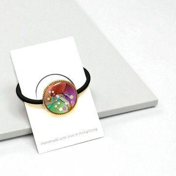 酒精墨水藝術髪圈