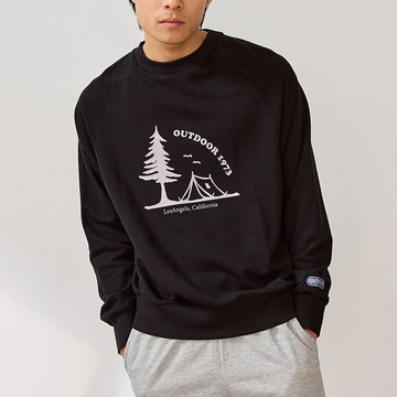 【OUTDOOR】露營長袖運動T恤-黑色 OD222309BK (ODCLO)