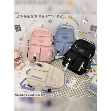 韓版書包大容量簡約旅行包雙肩包日系甜美校園女大學生高中休閑包