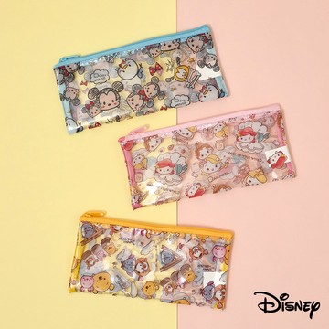 【R.FUN SHOP】迪士尼TSUM TSUM透明餐具收納包 米奇 維尼 公主 收納袋 萬用袋CA367