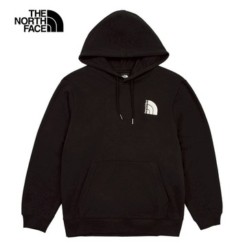 【週末限時直降】女款黑色刺繡LOGO印花長袖帽T｜8DC4JK3