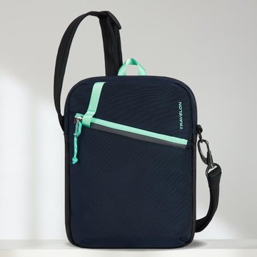 《TRAVELON》Greenlander防盜斜背包(藍)