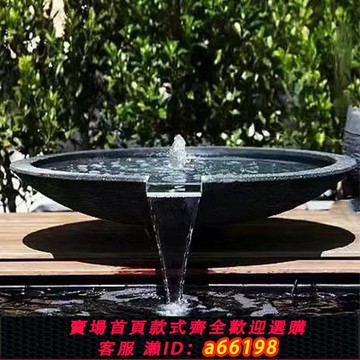 【台灣公司 可開發票】水缽石雕噴泉流水大理石庭院戶外水景水池循環魚缸擺件日式水缽盆