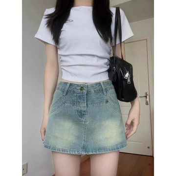 已售9642件💖REOY 復古 牛仔裙 半身裙 短裙 夏季短裙 裙褲 辣妹 美式 顯瘦 高腰 a字裙 洋裝 包臂裙 女
