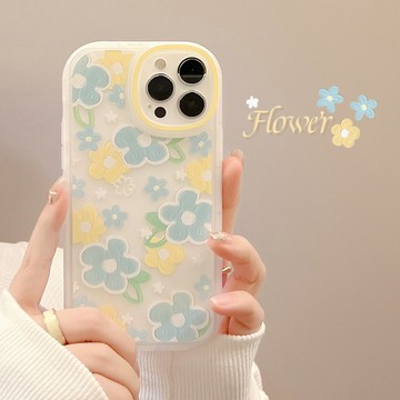 隔日到貨 清新黃花 ins 適用iPhone 17 16 15 14 pro max 手機殼 XS XR 1D208