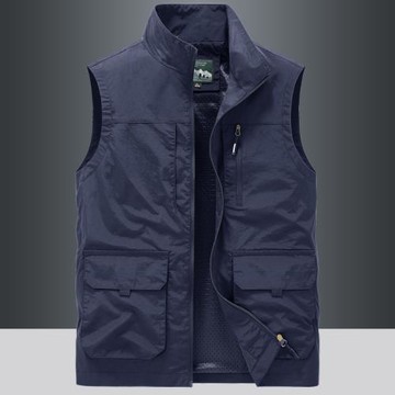 戶外春季薄款馬甲男士加絨坎肩春秋季休閑多口袋攝影釣魚馬夾外套