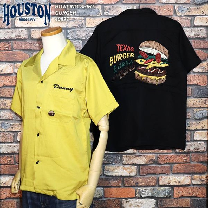 HOUSTON/ヒューストン BOWLING SHIRT BURGER 2022ハンバーガー柄