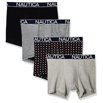 Nautica 彈性合身四角內褲(4件組)