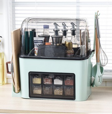 廚房用品家用大全調料盒套裝組合裝一體多格多功能調味品置物架