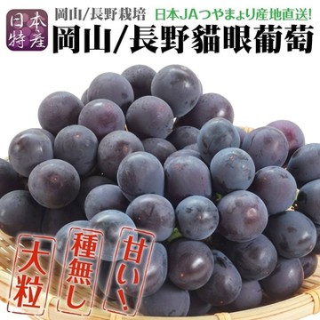 【天天果園】日本岡山/香川/長野貓眼葡萄1串(每串約700g)