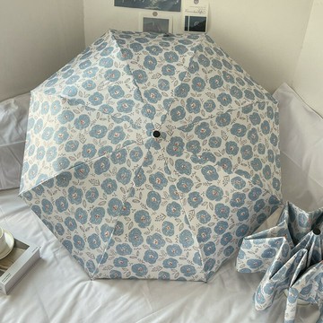 雨傘 折疊傘 防曬傘 法式遮陽傘防曬折疊復古 手開兩用晴雨ins雨傘黑膠跨境韓版學生女