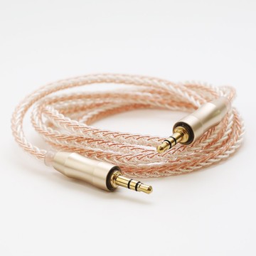 發燒3.5mm公對公鍍純銀aux對錄線【川木】全新現貨【W251】