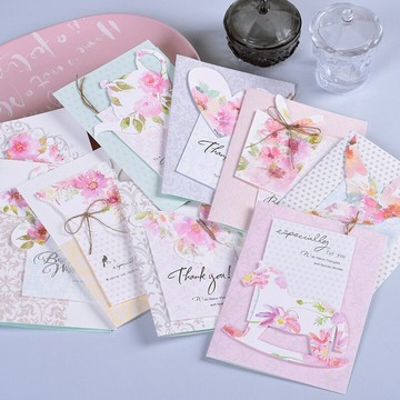 伊和諾日韓小清新手工貼花卡片祝福賀卡萬用卡感謝卡WISH-1710