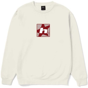 【HUF】HF252A30512 H STAR CREWNECK SWEATSHIRT 大學T (米白色)