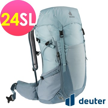 【deuter 德國】 FUTURA透氣網架登山背包/女性窄肩款24SL(3400521水藍)