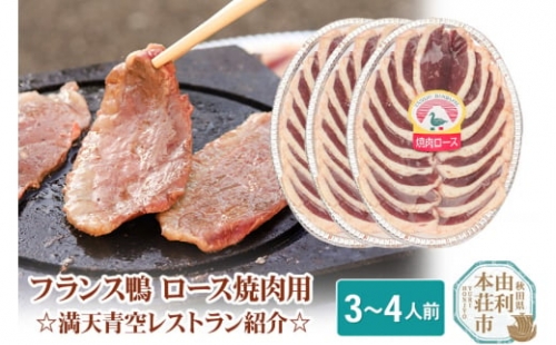 国産 フランス鴨 ロース焼き肉・しゃぶしゃぶ用 200g×3パック