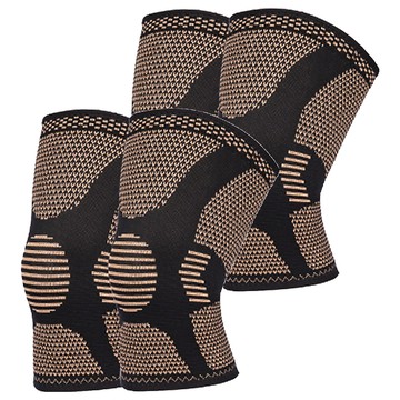 A-ZEAL X型設計銅纖維護膝 運動護具/用品  L  2雙