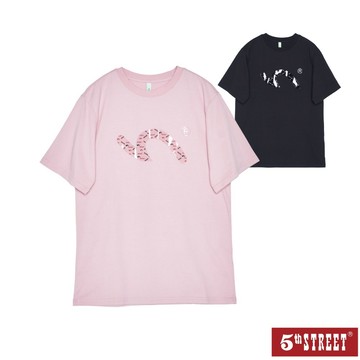 【5th STREET】 短t 短袖 上衣 t恤 TEE logo 男裝 粉紅 (570964)