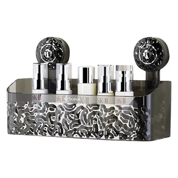 吸盤置物架 PET材質  大 294 x 114 x 101mm  透灰色  1個