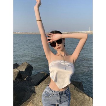 西服內搭吊帶辣妹露背無袖上衣女抹胸外穿ins超火潮小背心肚兜式