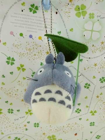 【震撼精品百貨】となりのトトロTotoro_絨毛鎖圈-拿葉子深灰