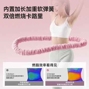 【限時特惠】靜音呼啦圈 呼啦圈 呼啦圈彈簧靜音收腹腰部軟體減肥加重燃脂不傷腰健身成人呼啦