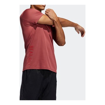 adidas Football Training Sports Round-neck Short-sleeve Tee Men Pink