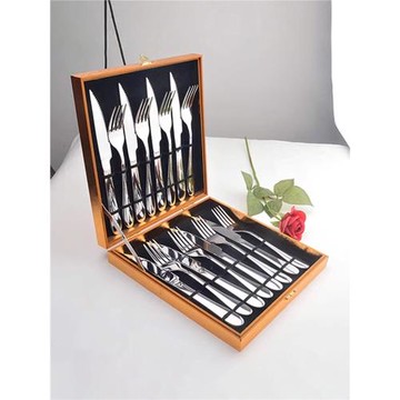 不銹鋼兒童牛排專用西餐刀叉高級感西餐具套裝禮盒西式全套三件套