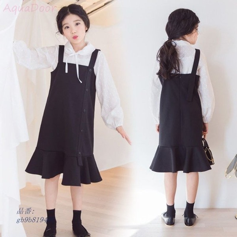 子供服 ワンピース キッズ 白 シャツワンピース 子供ドレス ジュニア おしゃれ 春秋 韓国子供服 通学着 長袖 Dress 可愛い 女の子2点セット 膝丈 カジュアル 通販 Lineポイント最大0 5 Get Lineショッピング