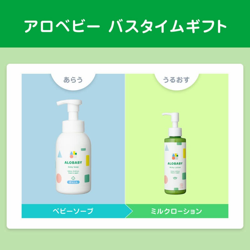 ALOBABY ベビーソープ＆ミルキーローションセット アロベビー
