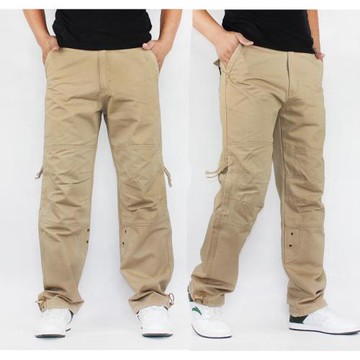 休閑褲男大碼寬松直筒工裝褲純棉透氣戶外運動褲四季百搭長褲純色