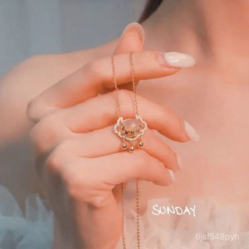 臺灣🚍8H出🉑[買1送1}祥雲如意平安鎖項鏈女潮小衆高級不掉色鎖骨鏈送閨蜜禮物 CTHE