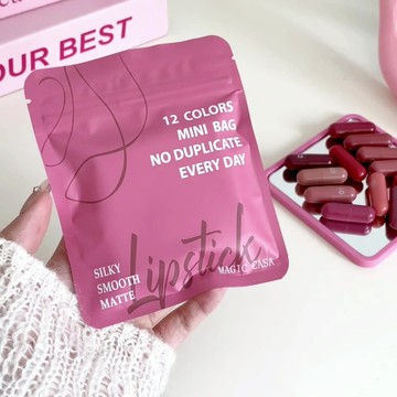 MAGIC CASA 12色膠囊口紅套裝 持色不易沾杯 迷你霧面唇膏