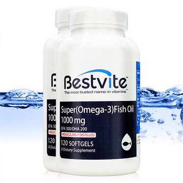 【美國BestVite】必賜力超級OMEGA-3魚油膠囊2瓶組 (120顆*2瓶)