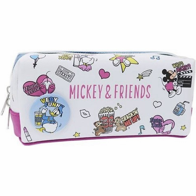 ミッキー フレンズ ペンポーチ Box ペンケース カミオジャパン 缶バッジ付き グッズ 新学期 準備 筆箱 通販 Lineポイント最大0 5 Get Lineショッピング