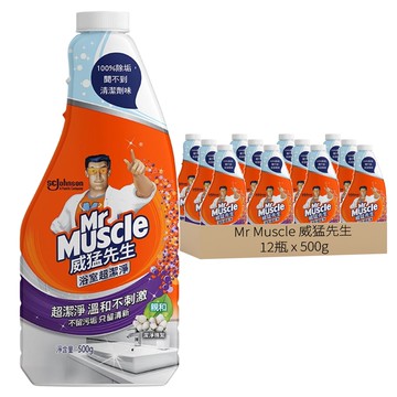 Mr Muscle 威猛先生 浴室全效清潔劑 補充瓶 溫和不刺激  500g  12瓶