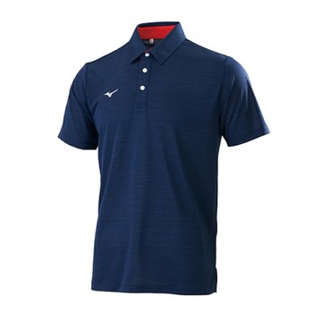 MIZUNO 美津濃 上衣 男款 短袖上衣 運動 POLO衫 藍 32TABA0214